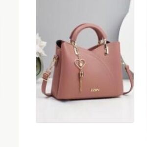 2 Piece Baby Pink Tote Handbag Set Fashion/Clutch. CHARM NOT INCLUDED!